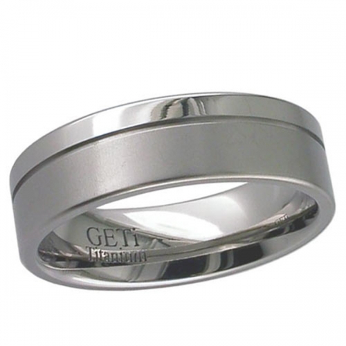 Patterned Titanium Wedding Ring (2267)